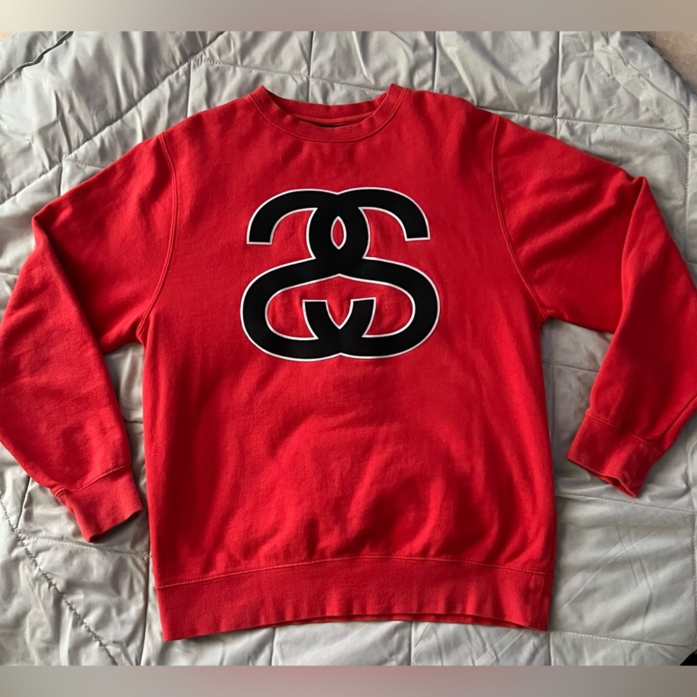 Vintage STÜSSY Double-Link Logo Crewneck Sweatshirt